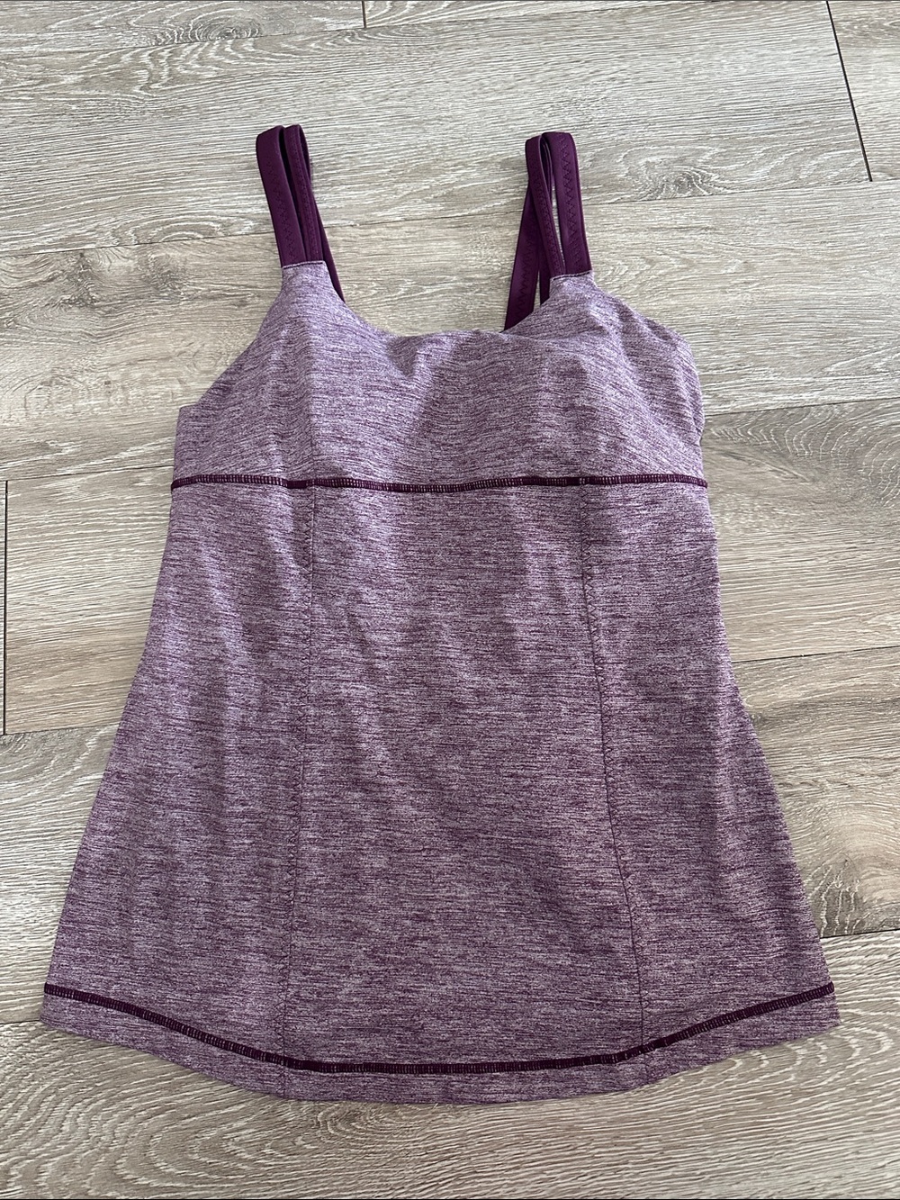 lululemon athletica heather plum tank with double straps
